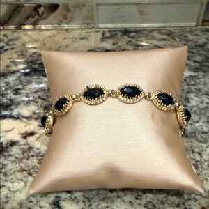 Kendra Scott Gold Bracelet with Black Stones